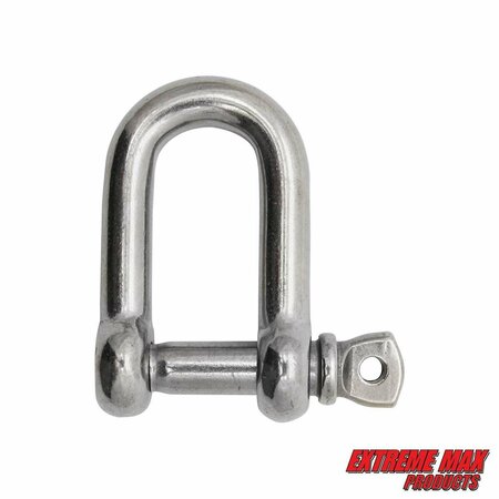 EXTREME MAX Extreme Max 3006.8243 BoatTector Stainless Steel D Shackle - 3/8" 3006.8243